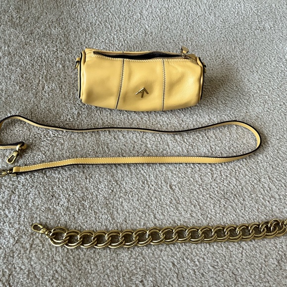 Manu Atelier Mini Cylinder Should Bag in Yellow - never worn - Picture 2 of 9